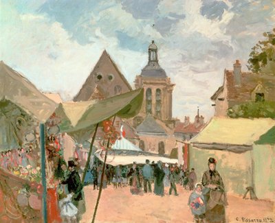 September Fete, Pontoise by Camille Jacob Pissarro